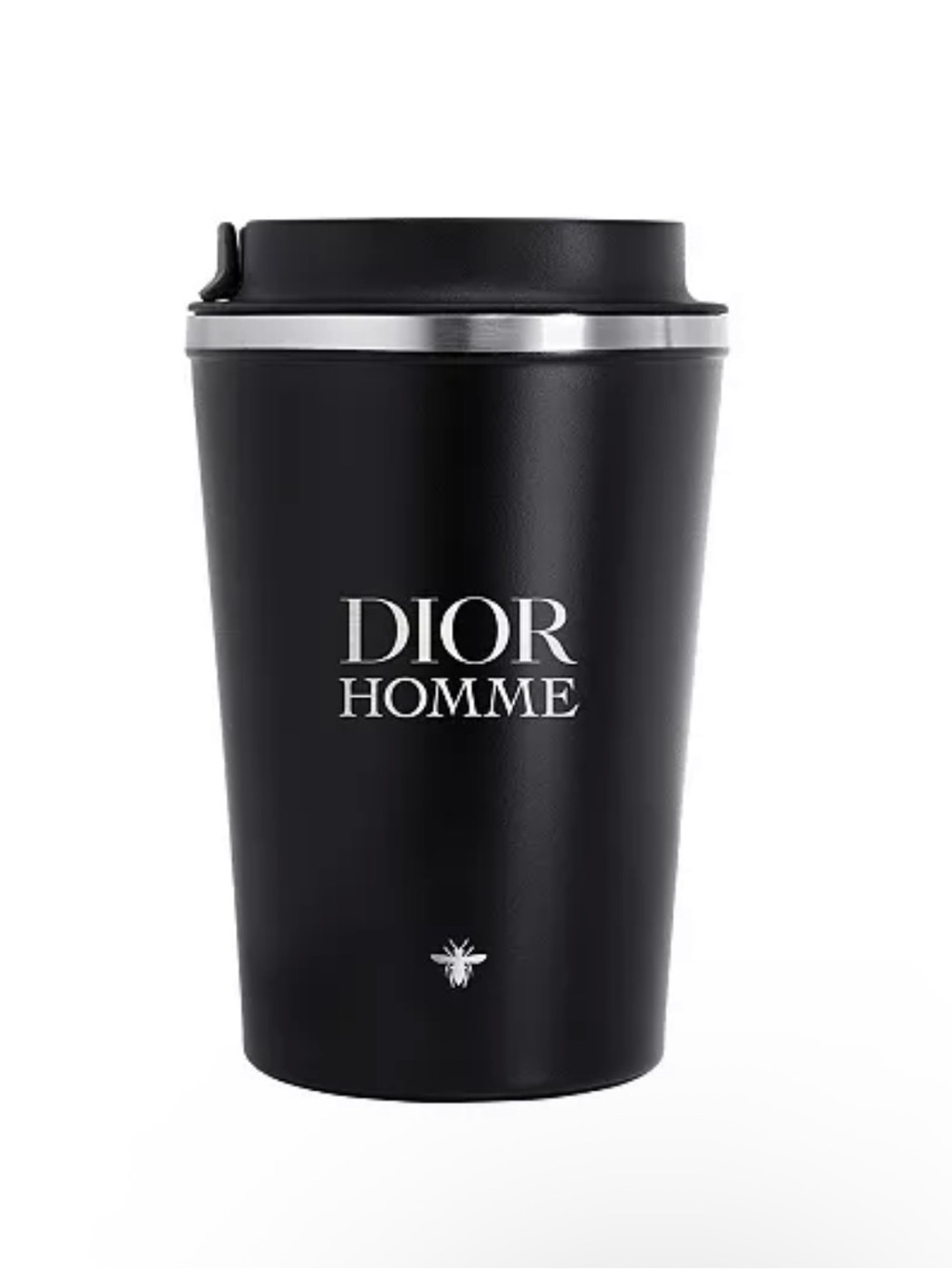 DIOR Homme Black Stainless Steel Thermal Travel Mug Tumbler NIB